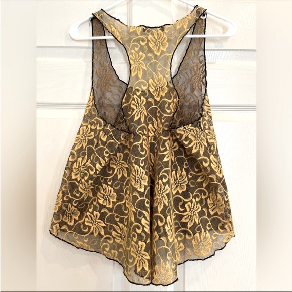 HEART 2 HEART yellow lace top - Picture 3 of 6